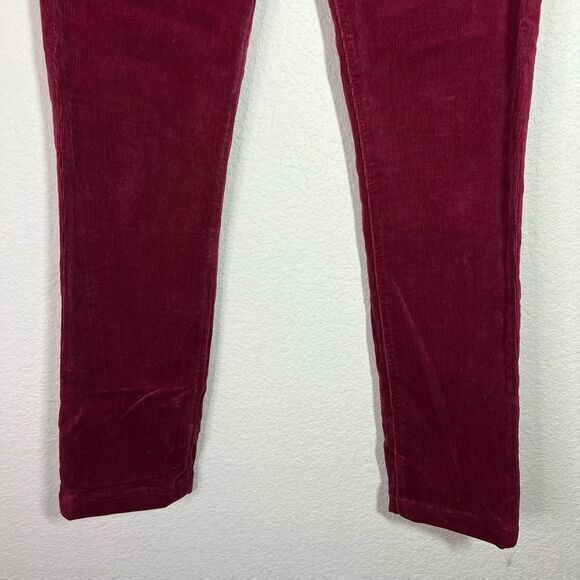 Adriano Goldschmied The Prima Red Mid Rise Cigarette Leg Corduroy Skinny Sz 27R - Picture 4 of 10